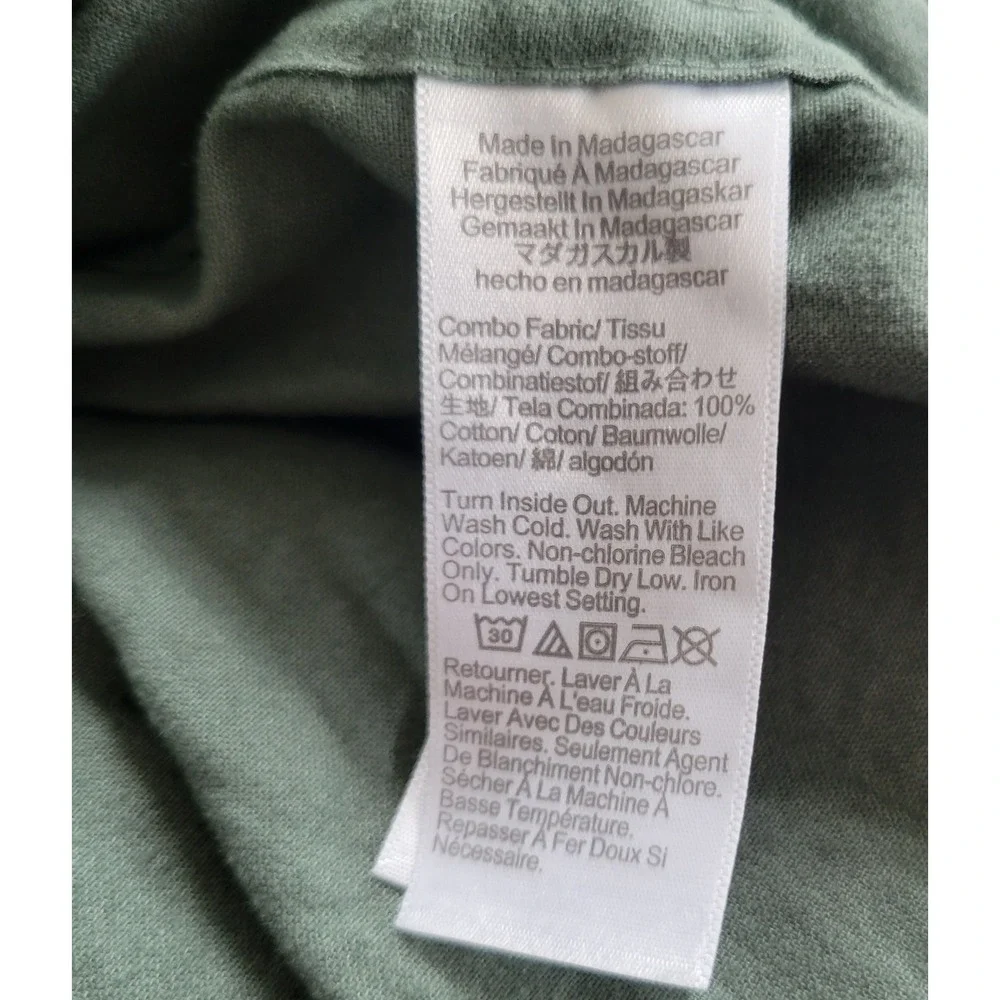 J.Crew Textured Corduroy Shirt Dusted‎ Spruce Men's Small *Missing Button* NEW